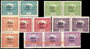 37150 - comp. 6 pcs of stripe with plate variety overprint thin O v