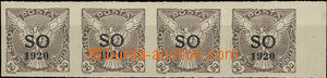 37163 - Pof.SO32, Newspaper stamp, str-of-4 with R margin and Opt f