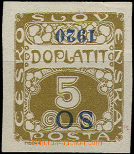 37164 - Pof.SO33 Pp, Postage due stmp 5h with inverted opt, exp. Tr