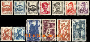 37179 - 1948 SAAR Mi.239-51, whole set, by/on/at č.248 one blunt c