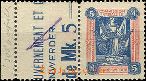 37206 - 1920 MARIENWERDER Mi.14b, L coupon with text and margin, ma