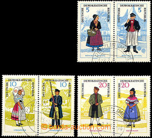 37227 - 1964 Mi.1074-79 Costumes, horiz. joined printings W.Zd. 144,