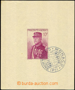37248 - 1938 Mi.163 Block 1 Louis II., CDS Monaco/ Condamine/ 17.JAN