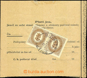 37258 - 1905 certificate of payment compartment charge from 1.6. to