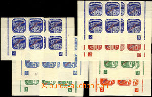 37264 - 1939 Newspaper stamps with overprint Alb.NV2 2x block of fou