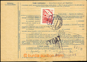 37291 - 1944 whole Hungarian dispatch-note with delivery fee/charge