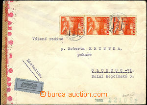 37296 - 1943 air-mail letter to Olomouc, franked with. 3 pcs of stam