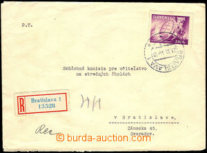 37297 - 1944 Reg letter in the place, with 3,80Ks, Alb.118, CDS Brat