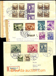 37299 - 1941-44 3 pcs of letters with multicolor franking, 2x to Boh