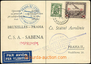 37310 - 1937 BELGIUM promotional postcards transported zahajovacím