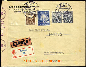 37328 - 1943 commercial heavier Reg and Express letter addressed to