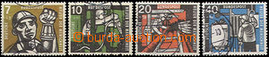 37333 - 1957 Mi.270-73 Uhlí, clear postmark, mostly overlap picture
