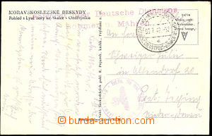 37355 - 1942 postcard with CDS German Service post Bohemia and Morav