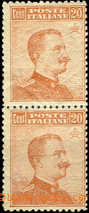 37366 - 1916 Mi.125 Victor Emmanuel III., vertical pair, one side cl
