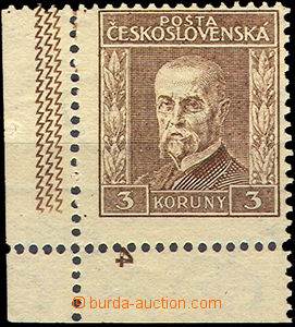 37460 - 1925 Pof.198 P6, Gravure, corner piece with plate mark 4, ex