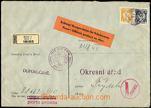 37484 - 1941 off. Reg letter (A5) with propagandistic cancel. V as V
