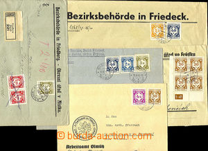37491 - 1941-42 comp. 5 pcs of official R letters franked with. serv