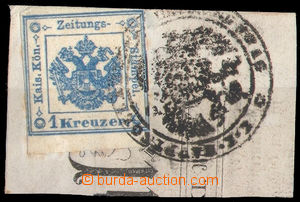 37527 - 1858 newspaper Mi.2 on cut-square, type I. (provisional), a