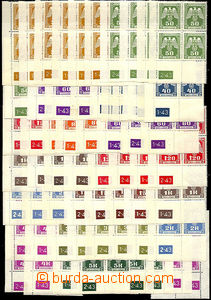 37532 - 1943 Pof.SL13-SL24, issue II selection of 117 pcs of L and