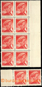 37544 - 1949 Pof.503, Vančura block of 8 with margin + pair with i