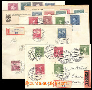 37555 - 1926/48 SOKOL comp. 6 pcs of entires sent registered with s