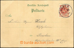 37565 - 1898 Hansa - Breslau town post, postcard with 2½Pf,
