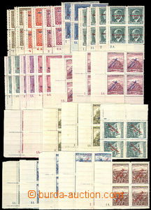 37580 - 1939 Overprinted set 33pcs of blocks of 4 with DZ, Zsf.3, 4