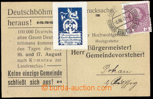 37625 - 1913 printed matter as invitation-card with 3h with special