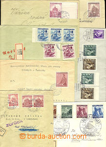 37656 - 1940-44 assembly of 12 covers with various frankings, offici