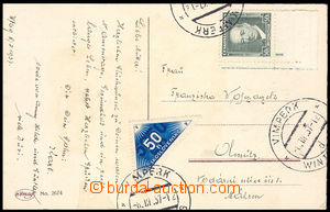 37669 - 1937 Delivery stmp postcard with Pof.301 with Pl 1 and deli