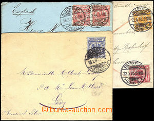 37703 - 1894-97 comp. 3 pcs of letters with issue 1889, Mi.47, 48, 4