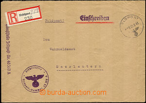 37708 - 1943 official Reg letter with CDS FP 482 5.6.43, sender FP 4