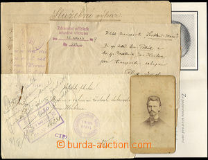 37857 - 1919 RUSSIA comp. of 5 documents/attributes and 2 photos fr