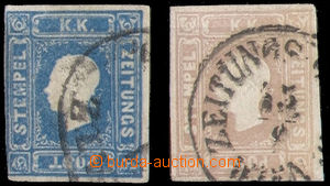 37870 - 1858 1858 newspaper Mi.16 (close cut on one side) and Mi.17,