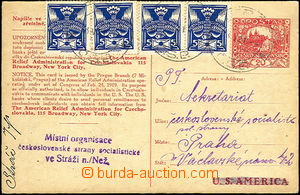 37928 - 1921 CDV16A, sent inland, uprated by. 4 pcs of stamp. 5h Pig