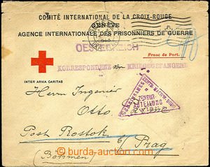 37965 - 1916 envelope Red Cross sent from Switzerland to Bohemia, MC