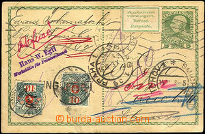 37982 - 1913 PC 5h, Mi.P216, to Switzerland, burdened by postage-due
