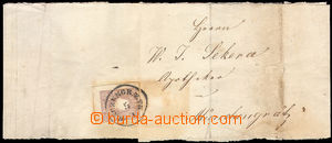 37987 - 1860? complete newspaper wraper with 1,05Kr violet 1858, Mi.
