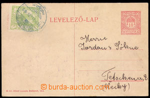 38030 - 1919 CPŘ33 uprated with stamp 5h Hradčany with blue CDS Ro
