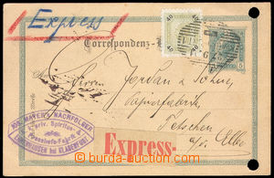 38033 - 1901 PC Mi.P130 sent as express, uprated with stamp 40h, Mi.