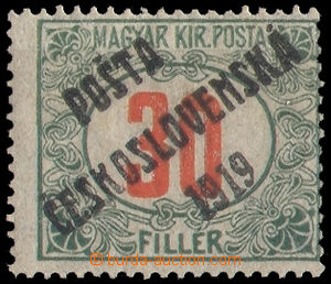 38036 - Pof.139, Postage due stmp - red numerals 30f, overprint typ