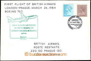 38080 - 1984 VELKÁ BRITAIN the first flight London - Prague (Budap