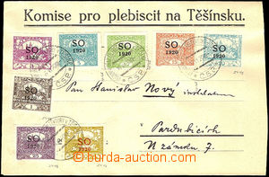 38101 - 1920 letter with multicolor franking stmp with overprint on