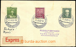 38150 - 1932 Coat of arms Ex + printed matter envelope with Pof.252