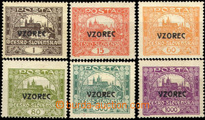 38200 - Pof.1Avz-26Avz, VZOREC, complete set of (6) stamp. overprin