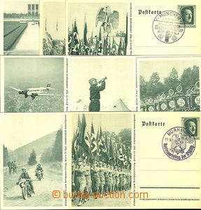 38227 - 1937 GERMANY POSTAL STATIONERY Mi.P264/1-8, complete pictur
