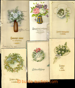 40153 - 1923-28 WISH-CARDS 5 pcs of srdečných wish to marriage, 4