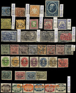 40468 - 1849-1920 GERMANY menší partie známek: Bavorsko, Würtem
