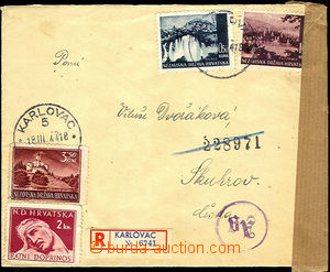 41332 - 1944 Reg letter to Bohemia-Moravia with Mi.48, 60, 98, CDS K