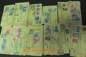 43496 - 1939-40 ČaM, partie 36ks ústřižků průvodek s kolkem f
